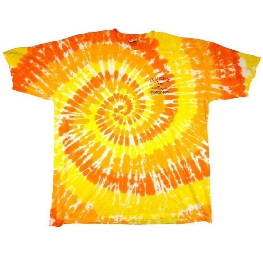 Vintage Golf Tournament T Shirt Mens Size 2XL Orange Y2K Jim Cardinale Memorial